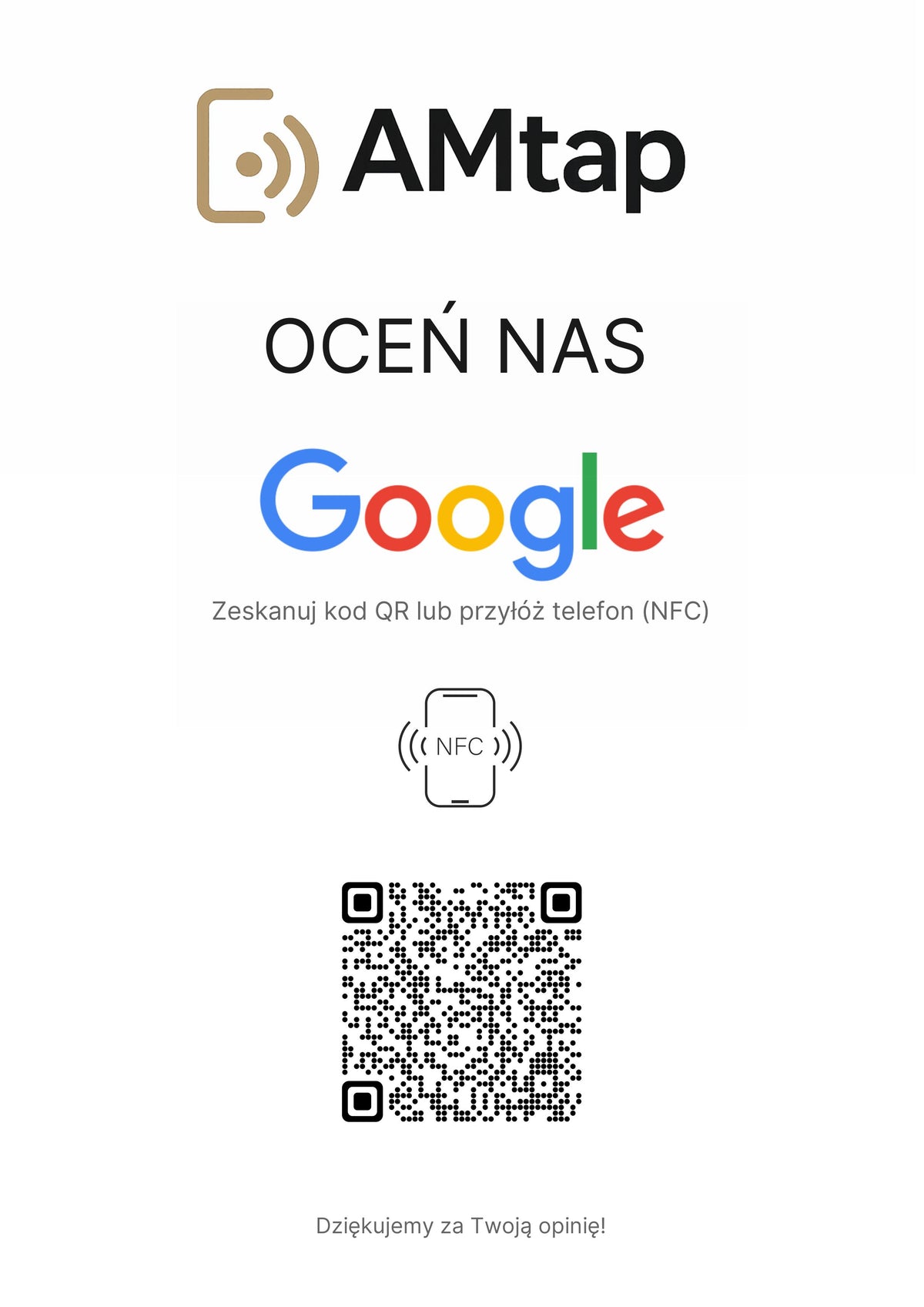 Zestaw do opinii Google